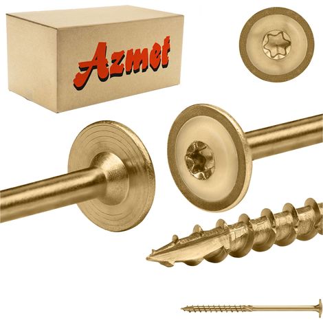 Vis à bois 10x180 - Tête plate Torx - 50 pièces - Résistant et durable - Idéal pour le bricolage (1/5)