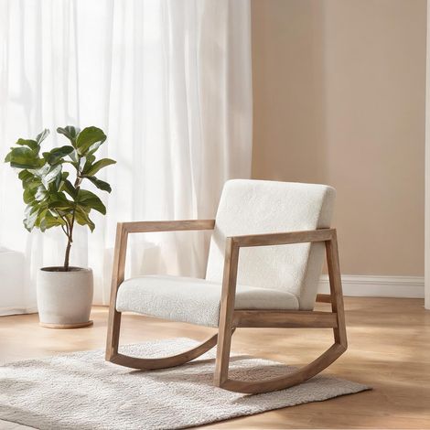 Fauteuil crème en others 60 x 81 x 71 cm (1/5)