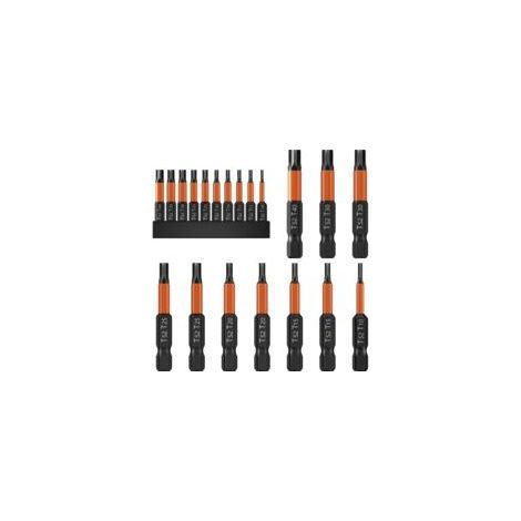 Schraubendreher-Bit-Set (10-teilig), Torx-Schraubendreher-Bit-Set aus S2-Stahllegierung, T10/T15/T20/T25/T30/T40 Bits, professionelles 50-mm-Magnet-Bit-Set mit 10 Bits und 1/4"-Sechskantschaft (1/5)