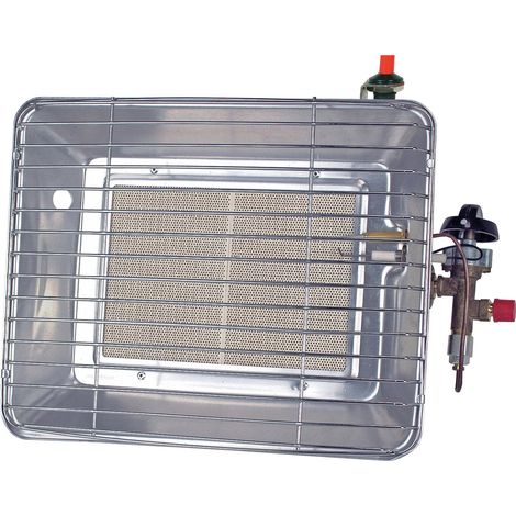 Rothenberger – Radiateur de terrasse à gaz industriel Eco 2,7-4,2 kW – Piezo – Tuyau et régulateur inclus – 35985