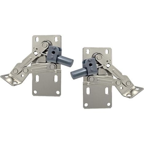 Lntyq Lot de 2 charnières de plateau basculant, charnière de support de porte rabattable, accessoires de quincaillerie pour meubles, charnière d'évier standard pour organisateur d'armoire (amortissem (1/5)
