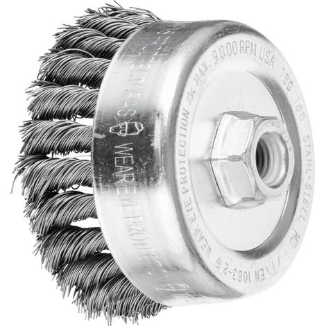 PFERD Topfbürste gezopft TBG Ø 100mm M14 Stahl-Draht-Ø 0,50mm Winkelschleifer (1/5)
