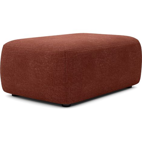 Pouf in Tessuto testurizzato terracotta - DAVISO