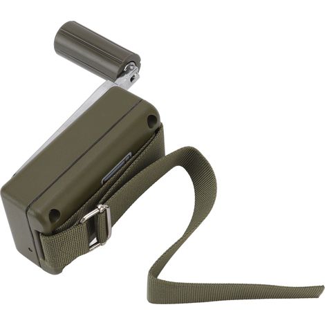 Générateur à manivelle portable 30 W, étanche, chargeur d'urgence extérieur pour téléphone portable et ordinateur (vert) (1/5)