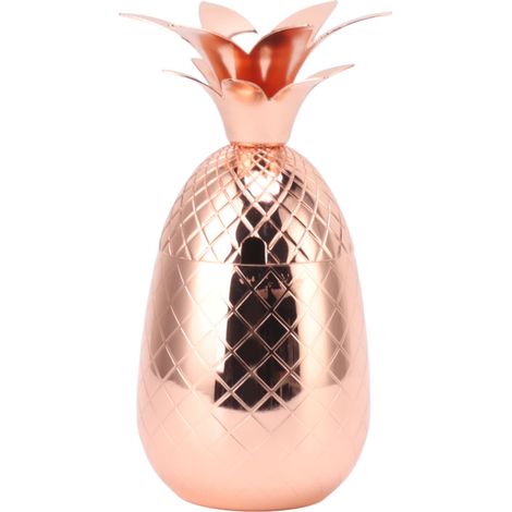 500-ml-Cocktailshaker aus roségoldenem Edelstahl in Ananasform für die Hausbar (1/5)