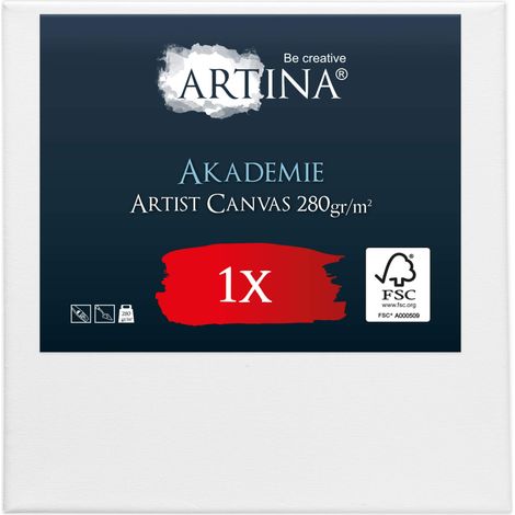 Artina Akademie Keilrahmen Leinwand 70x70x1 cm