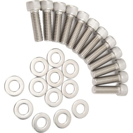 Jeu de 12 boulons de culasse en acier inoxydable pour moteurs Chevy Small Block 283, 327, 350, 383 et 400 TPI. (1/5)