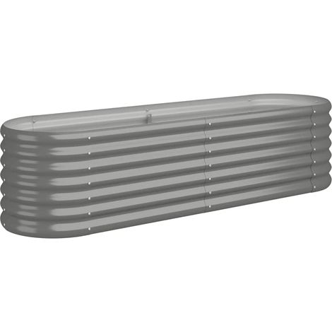 vidaXL Letto Giardino Acciaio Zincato 152x40x36 cm Grigio