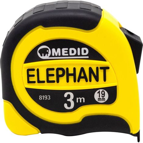 Flexómetro elephant bimaterial 3 m x 16 mm (1/2)