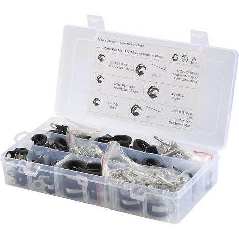 158er-Packung Edelstahl-Kabelklemmen für eine effiziente und einfache Schlauchinstallation