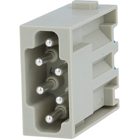 HARTING Han E Modul Stifteinsatz (M) Quick-Lock-Anschluss, 6-polig 500V, 16A - 1 Stück (1/3)