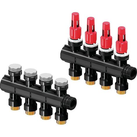 Uponor Vario PLUS Verteiler mit Durchflussmesser FM 4X 3/4 Euro