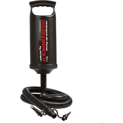 Black double-headed manual air pump for rapid inflation (1/4)