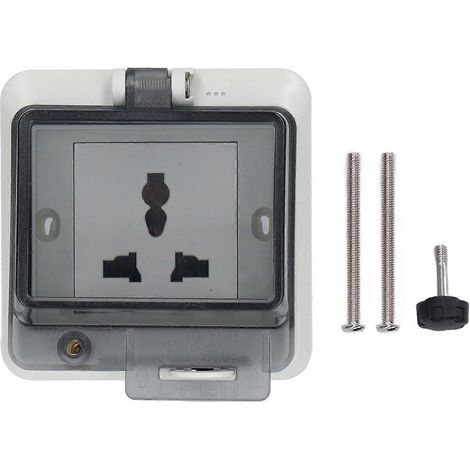 3-Loch-Steckdose, multifunktional, wasserdicht, flammhemmend (IP66), mit PC-Gehäuse, 250 V, 13 A