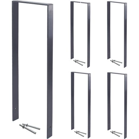 5 x Fahrradanlehnbügel 119 x 93 cm Flachstahl 13 mm Anthrazit Einbetonieren Anlehnbügel Parker Typ U (1/5)