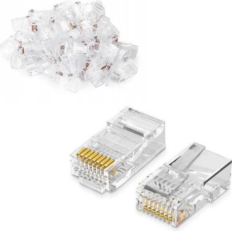 50 connettori RJ45 RJ45 RJ-45 a doppia capacità (50 singoli) (1/4)