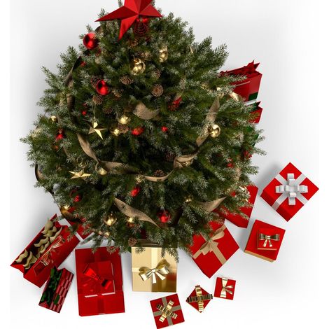 Árbol de Navidad artificial, nevado, 1,8 m, 705 puntas, soporte incluido (1/4)