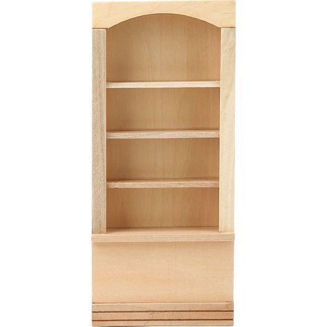 Meuble bibliothèque miniature en bois pour poupées, maison de poupée 1:12, accessoire de décoration DIY, étagère à livres modèle (1/5)