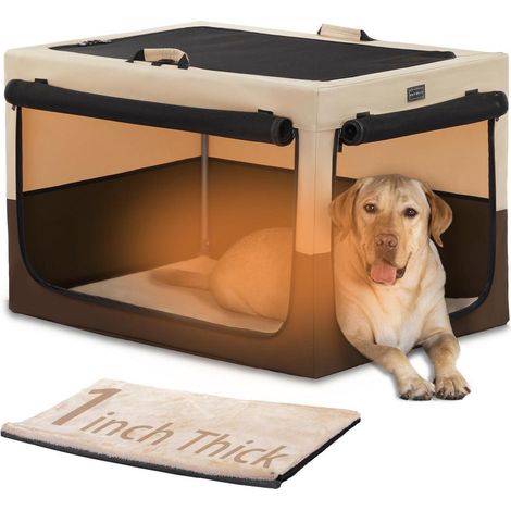 Hundetransportbox faltbar für Zuhause & Auto, Größe L (1/5)