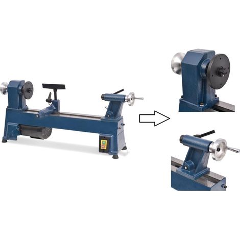 Tour à bois 450 mm – Puissance 500 W – Moteur en fonte – Vitesse réglable 700 à 2750 tr/min – Pour bois dur et teck