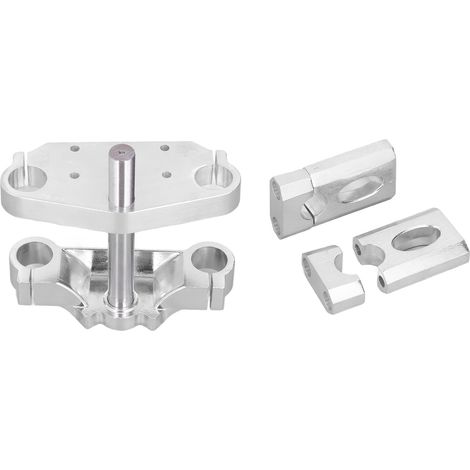 Support moto plaque supérieure inférieure fixation guidon élévateur amortisseur directionnel universel (1/5)