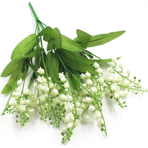 Lot de 2 fleurs artificielles blanches de muguet pour extérieur.-AquaForge (1/5)