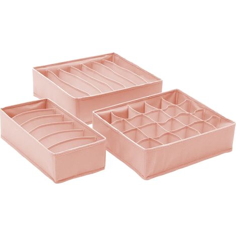 3 Stück Aufbewahrungsbox für Unterwäsche, Schubladen-Organizer für Kleiderschrank, Schubladenteiler für Socken, BHs und Krawatten (1/3)