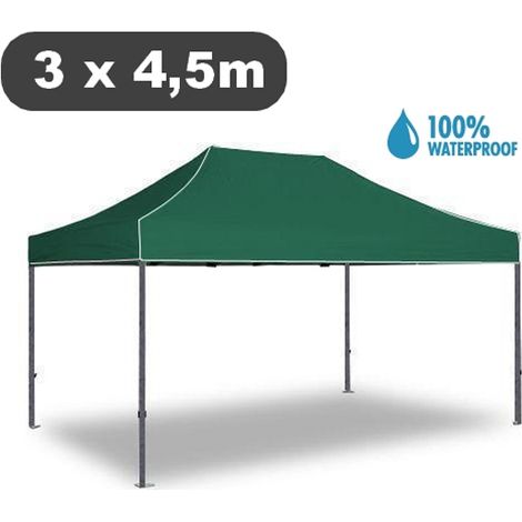 Gazebo pieghevole impermeabile in alluminio 3x4,5m Verde - Mod. Magnum (1/2)