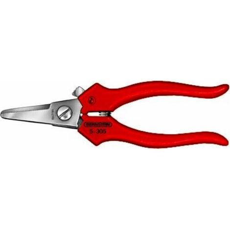 Bernstein Tools for Electronics 5-305 Ciseaux combinés 140 mm rouge