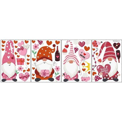 Muttertags-Gnom-Aufkleber, Fensteraufkleber, DIY-Tapetendekoration für Zuhause, Kinderzimmer, Schlafzimmer