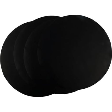 Lot de 4 tapis de cuisson ronds et carrés réutilisables et résistants pour barbecue en plein air, facile à nettoyer (rond) (1/4)