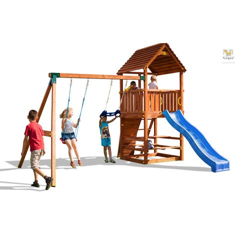 Fungoo Spielturm "Joy Move + Step On Free Time", teak