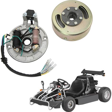Le kit stator-volant-rotor de magnéto convient aux moteurs à démarrage au pied PIT PRO PIT Bikes de 90cc, 110cc, 125cc et 140cc (ensemble bobine et aimant JH70). (1/5)