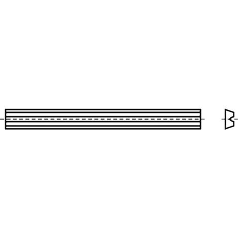 Cuchilla  reversible  HW-WP  L.80,5  mm  A.5,9  mm  E.1,2  mm  HW-B05  para  cepilladoras  eléctricas  manuales  -  61310 (1/2)
