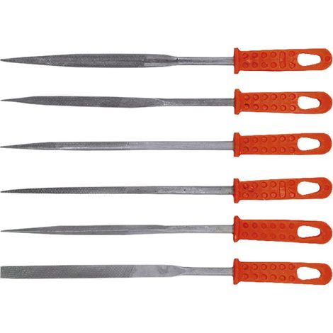 Limes aiguilles, jeu de 6, 140 mm - T 06A025 (1/2)