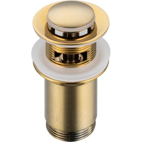 Balneo Bonde clic-clac avec trop-plein, pour lavabo, finition gold, laiton
