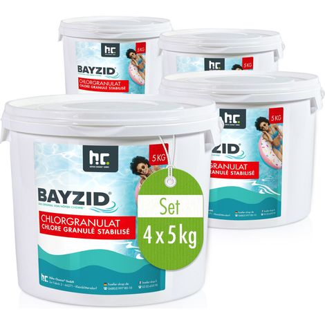 4x 5 kg BAYZID® Chlorgranulat für Pools
