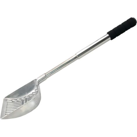 Extendable Stainless Steel Litter Scoop with Deep Scoop and Long Handle Large Metal Cat Litter Scoop (1/5)