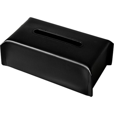 1 Farbe: Schwarz Material: Gewebte Kunstleder-Taschentuchbox Luxuriöse Leder-Serviettenbox mit Papierdeckel.