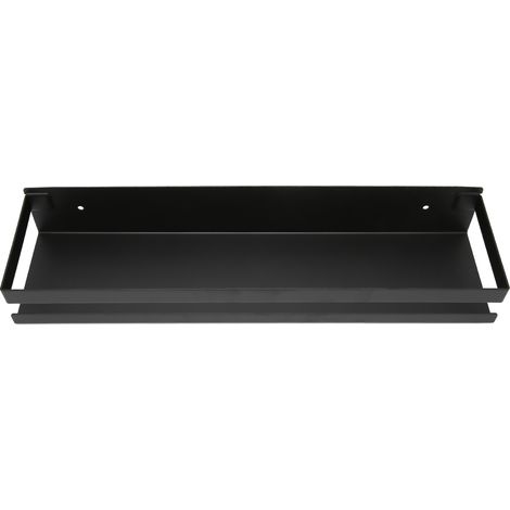 Étagère de salle de bain noire, grand espace de rangement, étanche, robuste, capacité de charge, ensemble d'étagères d'hôtel 40 x 10 x 6 cm (1/5)