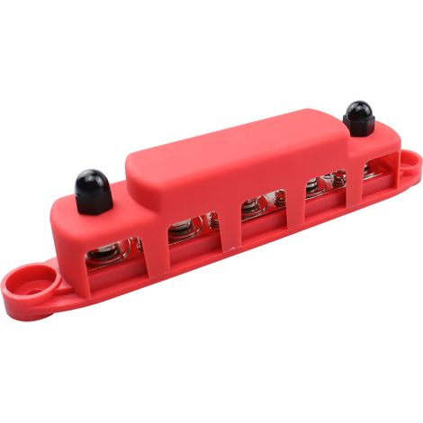 Bloc de distribution électrique 2 pièces, bornier 4 sorties avec vis M8, barre omnibus DC 48V 250A pour voiture et bateau (1/5)