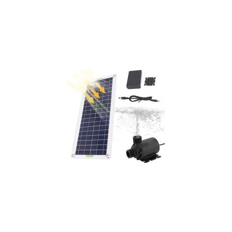 Pompe De Fontaine Solaire 30W,Pompe à Eau Solaire, Kit De Pompe à Eau Solaire Avec Panneau Solaire En Polysilicium, Kit De Pompe De Fontaine Pour Jardins poniques De Bassin De Fontaine Alimentés