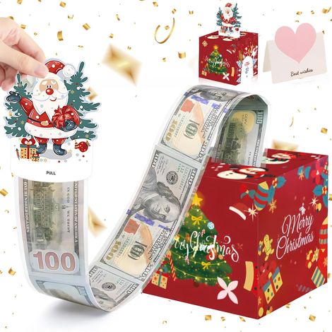 Tirelire Surprise Noël pour Trésorerie, Boîte Cadeau Pop Up, Cadeau de Noël, Surprise DIY pour Parents, Amoureux, Enfants et Amis Noël (1/5)