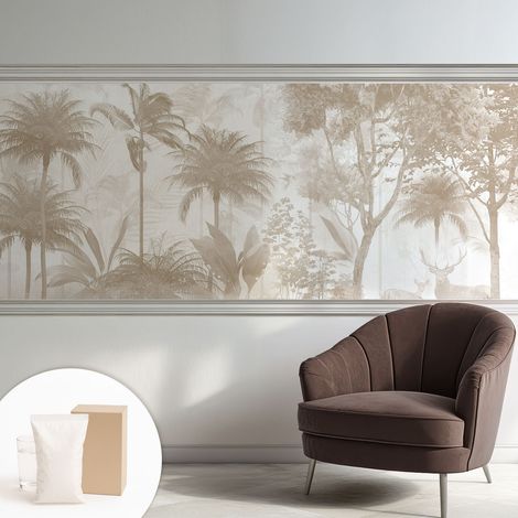 Papier peint intissé avec imprimé installation simple qualité excellente sans désordre - Colle incluse gratuite Paysage tropical 250x104 cm (1/5)