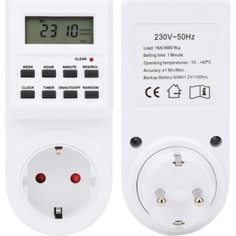 Elektrische Zeitschaltuhr Steckdose mit LCD-Anzeige TM03--Trimec (1/5)