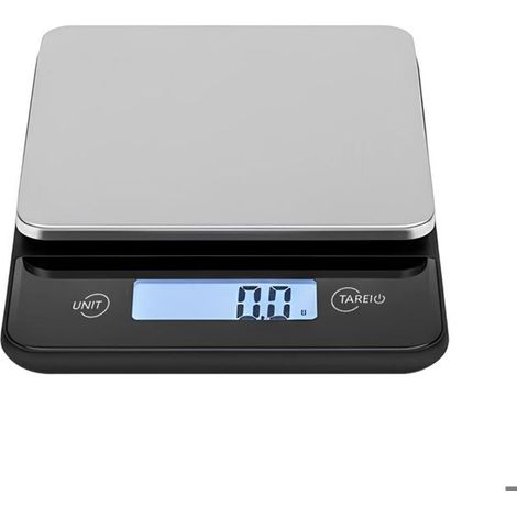 Balance de cuisine - AVIZAR - 5 kg - Électronique - Fonction tare - Plateau inox - Écran lisible