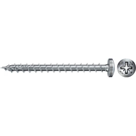 FISCHER 670334 PowerFast II FPF II PZF 4,5x16 BC 200 con cabeza redonda, engarce PZ, rosca total y cincado