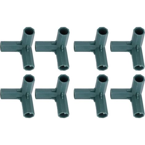 8 Pièces Connecteur de Cadre de Serre à 3 Voies, 16 mm Connecteurs d'angle pour Cadres de Jardin pour le Cadre de Jardin de Serre, Clôture la Pelouse, Accessoire de Serre (1/4)