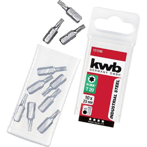 kwb 121295 Embout TX T 20 acier C 6.3 10 pc(s) X993752 (1/4)