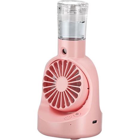 CSPARKV Ventilateur de brumisation ventilateur de refroidissement personnel Portable ventilateur de bureau ventilateur de poche avec d'eau, ROSE (1/5)